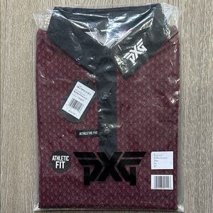 PXG Men’s Polo in Burgundy with Black Trim